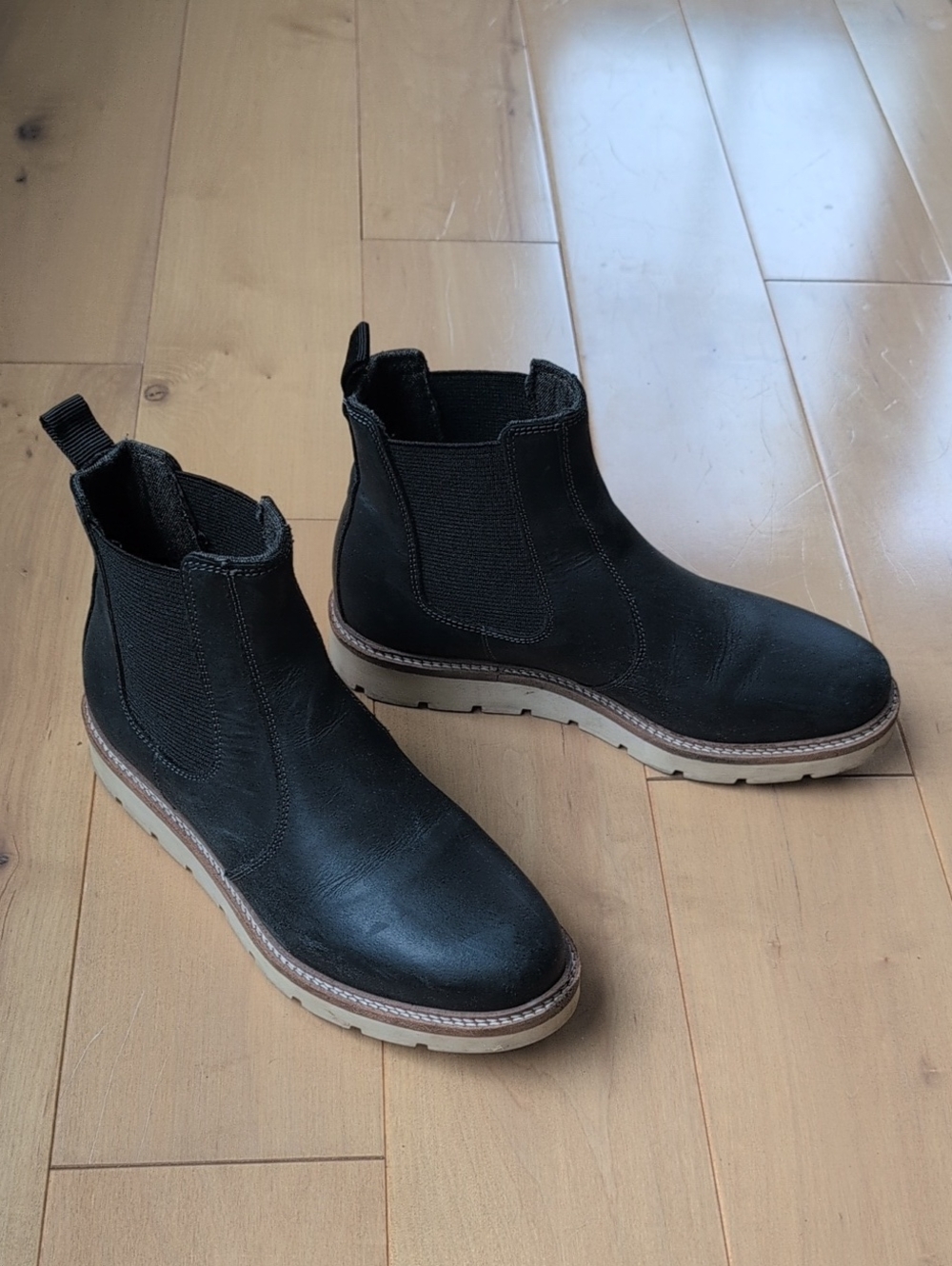 Alpine Design Black Chukka Boots with Tan Trim